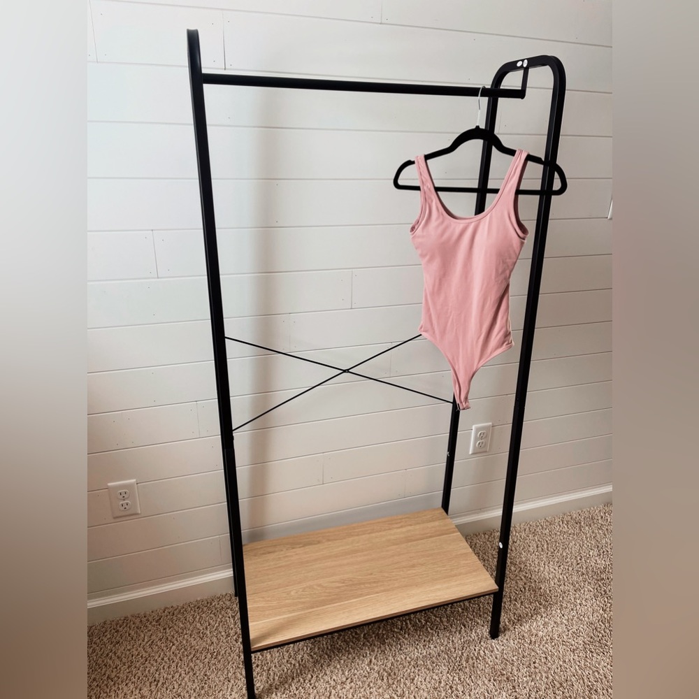 Pink & Black Onesie/One Piece Bodysuit with Built in Bra